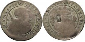 28 Stuiver of florijn 1690, Silver Borstbeeld van de ‘Friese edelman’ met zwaard naar rechts tussen waarde 28 – ST, mt. leeuwtje na jaartal in omschri...