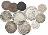 Lot Provinciaal (11) Divers materiaal, voornamelijk klein zilver uit diverse provincies. O.a. 1/20 Philipsdaalder 1571 (GH. 215.16a). Diverse kwalitei...