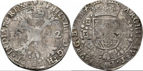 BRABANT - Patagon 1622, Silver, PHILIPPE IV 1621-1665 Anvers. Croix de bâtons noueux accostée de la date, main en haut ·PHIL· IIII· D· G· HISP· ET· IN...