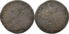 BRABANT - Liard 17(1.), CHARLES III au titre de Charles VI Empereur 1711–1740 Anvers. Buste à gauche. R/. monogramme couronné.Vanhoudt 794AN; de W. 11...