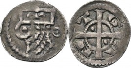 VLAANDEREN - Maille of kleine denarius 1220–1253, Silver Gent. Gehelmd hoofd naar links met op de helm een lelie en in het veld een ring. Kz. lang gev...