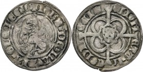 HEERLIJKHEDEN & STEDEN / LES SEIGNEURIES & VILLES - ½ Griffon s.d, Silver, JEAN de Bavière 1389–1418, LIEGE-LUIK Griffon assis à gauche soutenant l'éc...