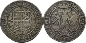HEERLIJKHEDEN & STEDEN / LES SEIGNEURIES & VILLES - 4 Patards s.d, Silver, GEORGE d'Autriche 1544–1557, LIEGE-LUIK Armes d' Austriche-Habsbourg sur un...
