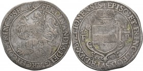 HEERLIJKHEDEN & STEDEN / LES SEIGNEURIES & VILLES - Daler Ferdinand de 30 patards 1614, Silver, FERDINAND de Bavière 1612–1650, LIEGE-LUIK Lion couron...