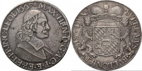 HEERLIJKHEDEN & STEDEN / LES SEIGNEURIES & VILLES - Ducaton 1667, Silver, MAXIMILIEN HENRI de Bavière 1650–1688, LIEGE-LUIK Buste avec bonnet à droite...