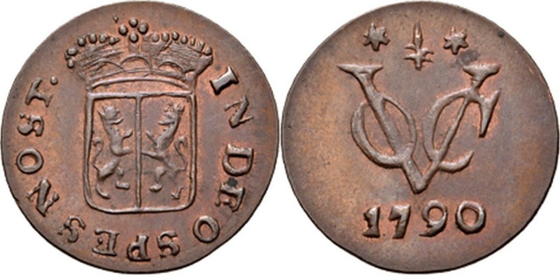 PROVINCIALE MUNTEN - ½ Duit 1790, Copper, Gelderland Gekroond provinciewapen IN ...