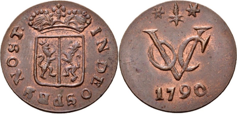 PROVINCIALE MUNTEN - ½ Duit 1790, Copper, Gelderland Gekroond provinciewapen IN ...