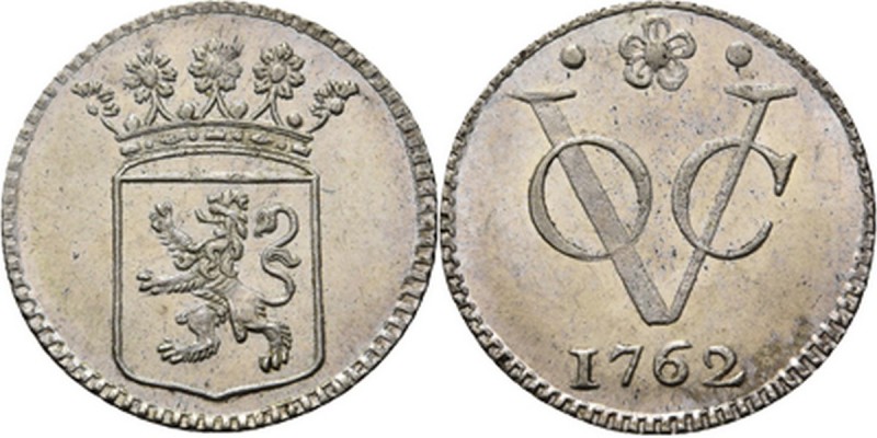 PROVINCIALE MUNTEN - ½ Zilveren duit 1762, Silver, Holland Gekroond provinciewap...