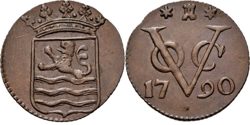 PROVINCIALE MUNTEN - Duit 1790, Copper, Zeeland Gekroond provinciewapen zonder o...