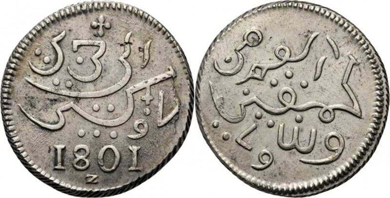 BATAAFSE REPUBLIEK 1799–1806 - Ropij 1801, Silver, Munten op Java geslagen Dik p...
