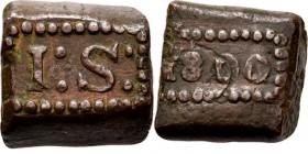 BATAAFSE REPUBLIEK 1799–1806 - 1 Stuiver-bonk 1800, Copper, Munten op Java geslagen Waarde I: S: in rechthoekige parelrand. Kz. jaartal in een zelfde ...