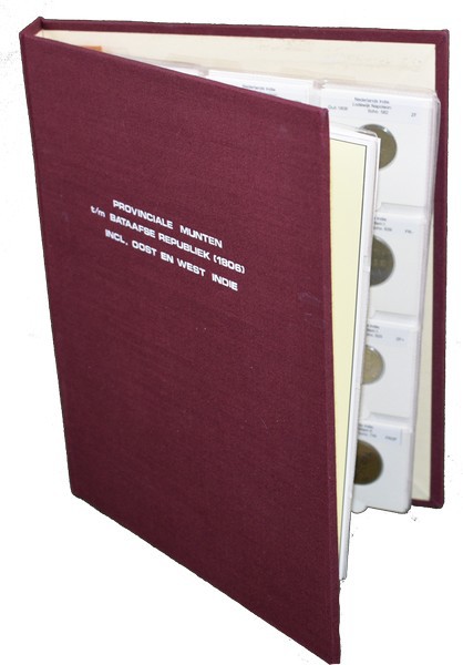 LOTS - Lot Overzee in rood album Verzorgd opgezette collectie, o.a. 1/4 Gulden 1...