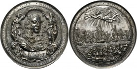 HISTORIEPENNIGEN - HISTORICAL MEDALS - VERTREK VAN DE PRINS VAN ORANJE UIT HELLEVOETSLUIS NAAR ENGELAND 1688 , by toegeschreven aan (Wouter Muller). G...
