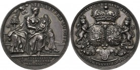 HISTORIEPENNIGEN - HISTORICAL MEDALS - GEBOORTE EN OVERLIJDEN VAN DE DOCHTER VAN PRINS WILLEM IV VAN ORANJE op 19 december 1736, by door N. van Swinde...
