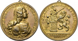 HISTORIEPENNIGEN - HISTORICAL MEDALS - VERHEFFING VAN WILLEM KAREL HENDRIK FRISO TOT STADHOUDER WILLEM IV 1747, by door N. v. Swinderen. Borstbeeld na...