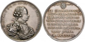 HISTORIEPENNIGEN - HISTORICAL MEDALS - LEEUWARDEN. INTOCHT VAN PRINS WILLEM V / STATE ENTRY OF WILLIAM V 1773, by door Th. v. Berckel. Geharnast en ge...