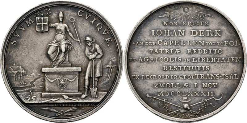 HISTORIEPENNIGEN - HISTORICAL MEDALS - READMISSIE VAN MEDEREGENT JHR. J. D. VAN ...