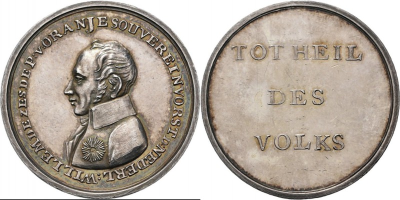HISTORIEPENNIGEN - HISTORICAL MEDALS - PRINS WILLEM VI SOUVEREIN VORST VAN DE NE...