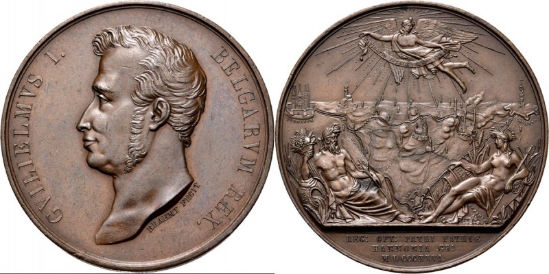 HISTORIEPENNIGEN - HISTORICAL MEDALS - KANAAL VAN HENEGOUWEN 1826, by door J. Br...