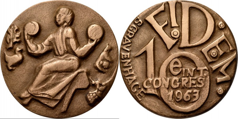 HISTORIEPENNIGEN - HISTORICAL MEDALS - DEN HAAG. 10E INTERNATIONALE CONGRES FIDE...