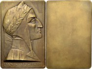 CHRIS VAN DER HOEF PENNINGEN - Dante's 600-ste sterfdag (1921) Het gelauwerde borstbeeld van Dante naar rechts, eronder het opschrift DANTE ALIGHIERI....