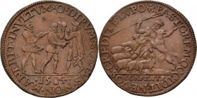 JETONS - REKENPENNINGEN - WILLEM DE ZWIJGER VERMOORD. 1584 Prins van Oranje wordt doodgeschoten. Kz. herder temidden van zijn kudde door wolf aangeval...