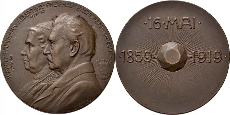 Foreign Medals - AUF DIE DIAMANTENE HOCHZEIT VON KARL ADOLF und ALBERTINE BACHOF...