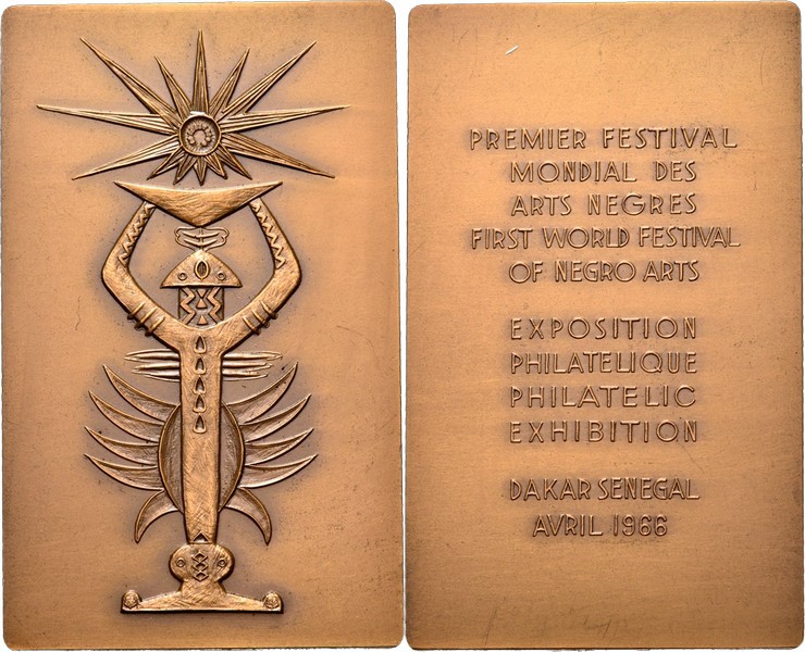 Foreign Medals - FIRST WORLD FESTIVAL OF NEGRO ARTS 1966, SENEGAL Logo of the fe...