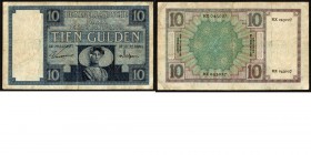 Netherlands - Misdruk 10 Gulden type 1924 Bankbiljet ‘Zeeuws meisje’. ht: Delprat - Vissering. HET NAMAKEN…9 JAAR. sn: 2 letters 6 cijfers.Mev. 39-2b;...