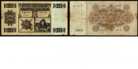 Netherlands - 20 Gulden type 1926 Bankbiljet ‘Stuurman’. ht: Delprat - Vissering. sn: 2 letters 6 cijfers. Handtekeningen in boekdruk, eerst plaatdruk...