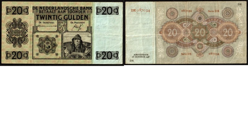 Netherlands - 20 Gulden type 1926 Bankbiljet ‘Stuurman’. ht: Westerman Holstijn ...