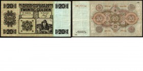 Netherlands - 20 Gulden type 1926 Bankbiljet ‘Stuurman’. ht: Westerman Holstijn - Trip. sn: 2 letters 6 cijfers.Mev. 57-2; P. 44 (47); AV 40.2; PL50.c...