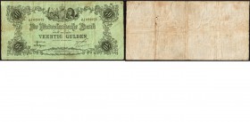 Netherlands - 40 Gulden type 1860 Bankbiljet ‘Reliëfrand’. Eenzijdig. ht: Delprat - Vissering. sn: 2 open letters, 6 cijfers. 13 november 1916. Serie ...