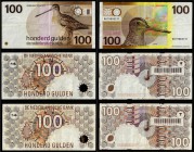 LOTS - Lot Nederland (3) Bestaande uit: 100 Gulden 1977 'Snip' en 100 Gulden 1992 'Steenuil' (2 exemplaren: grote c/zwarte barcode). Diverse kwaliteit...