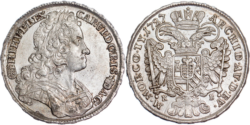 Charles VI. (1711-1740) ½ Thaler 1727 Körmöcbánya

Karl VI., (1711-1740) ½ Taler...