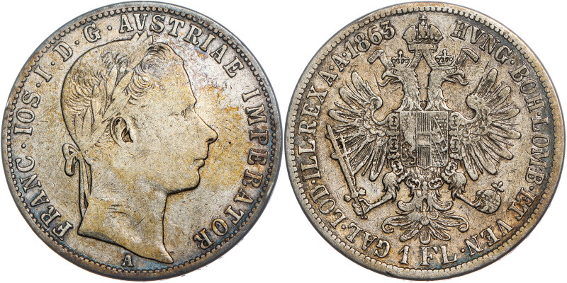 Francis Joseph I, Austrian Empire
Gulden / Florin 1863 Vienna

Franz Joseph I., ...