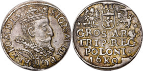 Poland – Sigismund III Vasa Groschen (Trojak) 1601 K