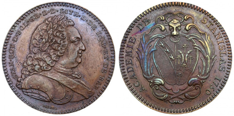 France, Stanislaus I of Poland, Medal Ładny egzemplarz rzadkiego medalu wybitego...