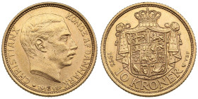 Denmark 10 Kroner 1913 VBP - Christian X (1912-1947)
4.47g. 900‰. XF+/AU. Mint luster. Friedberg 300; KM 816.