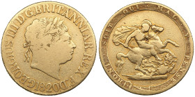 United Kingdom Sovereign 1820 - George III (1760–1820)
7.77g. 917‰. F/F+. S. 3785; Friedberg 371; KM 674.