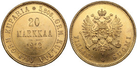 Finland (Russia) 20 Markkaa 1912 S - Nicholas II (1894-1917)
6.45g. 900‰. UNC/UNC. Beautiful mint state specimen. KM 9.2; Friedberg 3; Bitkin 390.