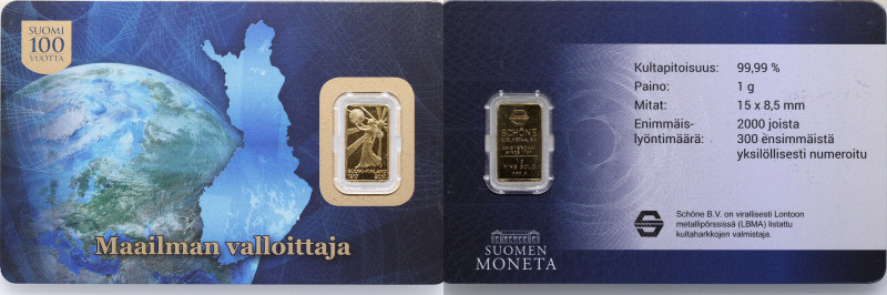 Finland Gold Bar 2017 - 100th Anniversary of Finland Independence - Conqueror of...