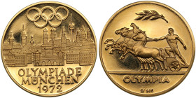 Germany Olympic Gold medal 1972 - Olympiade Munchen
9.65g. 980‰. 26mm. PROOF. 