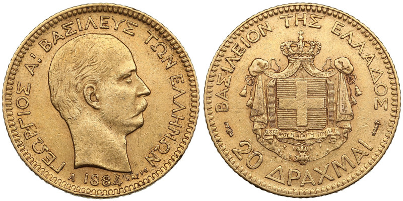 Greece 20 Drachmai 1884 A - George I (1863-1913)
7.93g. 900‰. XF/XF+. Friedberg ...