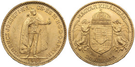 Hungary 20 Korona 1902 KB - Franz Josef I (1848-1916)
6.78g. 900‰. AU/UNC. Bright mint luster. Friedberg 250; KM 486.