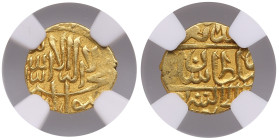 Timurid/Mughal (Badakhshan) AV 1/12 Indian Mohur (¼ Ashrafi), ND - Sulayman Mirza (AH 936-992 / 1529-1584 AD) - NGC MS 62
Only one coins certified fin...