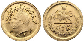 Iran (Tehran) ¼ Pahlavi MS2536 (1977) – Muhammad Reza Pahlavi (1941-1979)
2.03g. 900‰. 17mm. UNC/UNC. Splendid lustrous exemplar. KM  1198; Friedberg ...