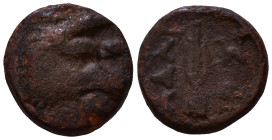 KINGS OF THRACE. Adaios, circa 275-225 BC. Head of a boar to right. Rev. AΔAI Spearhead right; below, two monograms. AE 13mm, 2,83g