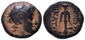 SELEUKID KINGS of SYRIA. Demetrios II Nikator, first reign, 146-138 BC. AE 14mm, 3,51g *Repatinated*