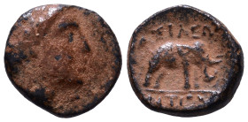 SELEUKID KINGDOM. Sardeis. Antiochos III Megas 223-187 BC. 10mm, 1,03g *Repatinated*